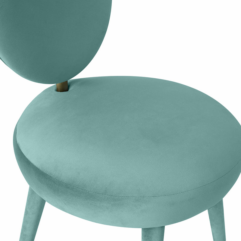 Adora Sea Blue Velvet Dining Chair - Luxury Living Collection