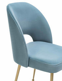 Giada Sea Blue Velvet Chair - Luxury Living Collection