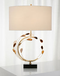 Roxie Swirling Agates in Brown and Brass Table Lamp - Luxury Living Collection