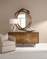 Waterfall Dark Bronze & Gold Mirror - Luxury Living Collection