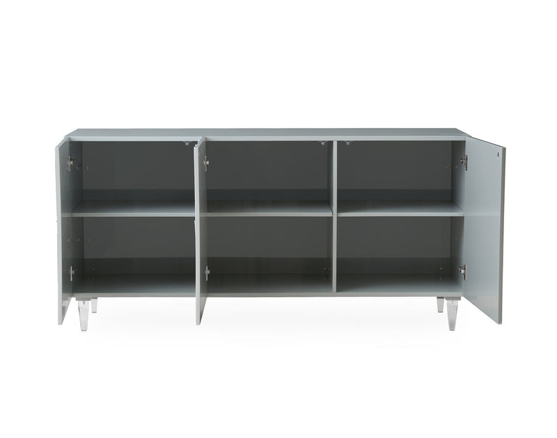 Sheba Grey Lacquer Buffet - Luxury Living Collection