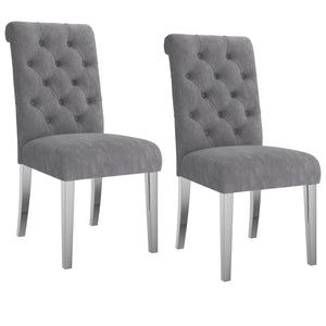 Shelby Grey Velvet Side Chairs (Set of 2)