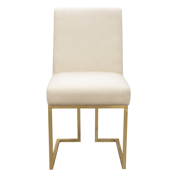 Alsie Cream Polyester Dining Chairs (Set of Two) - Luxury Living Collection