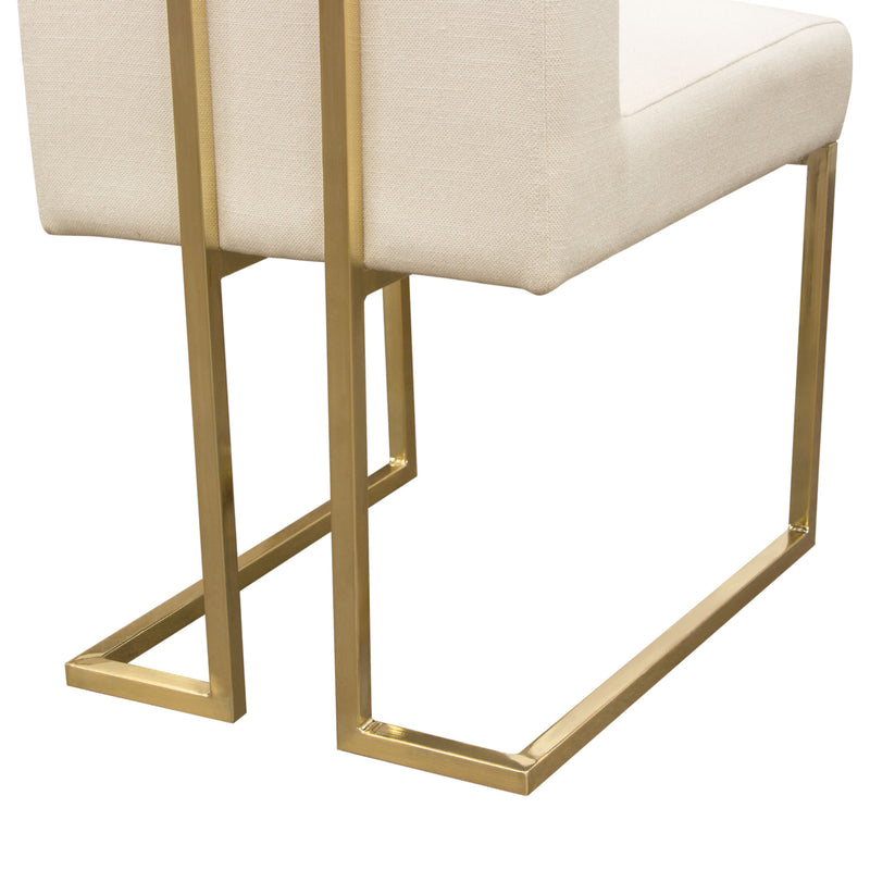 Alsie Cream Polyester Dining Chairs (Set of Two) - Luxury Living Collection