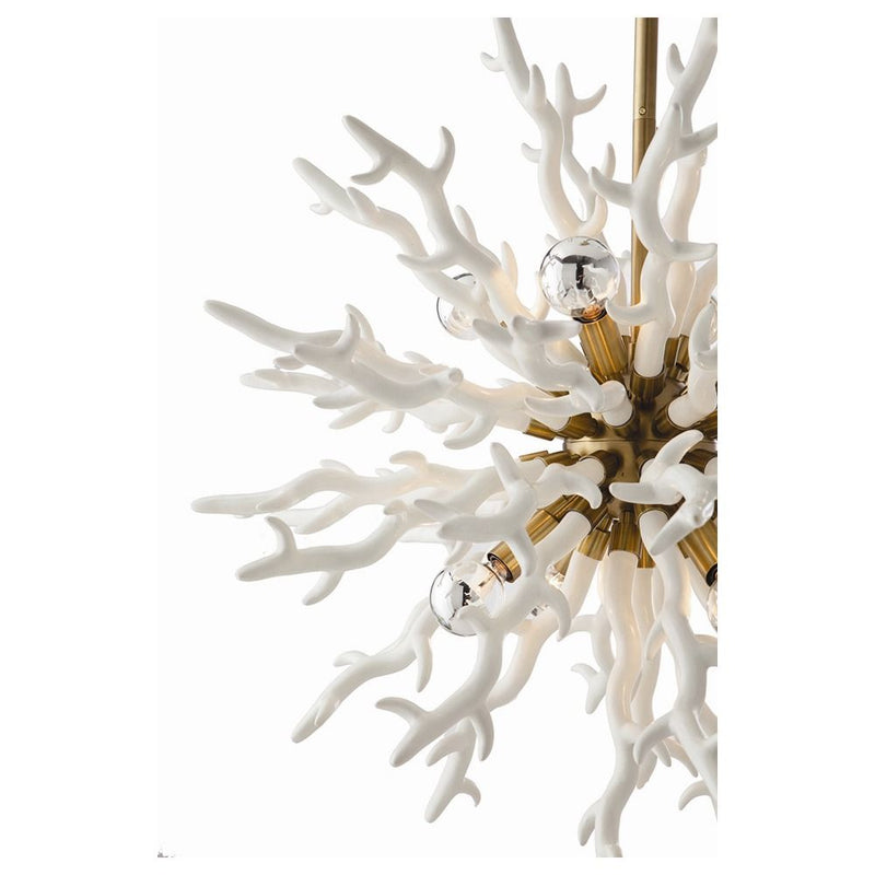 Sonia Large White Lacquer Chandelier