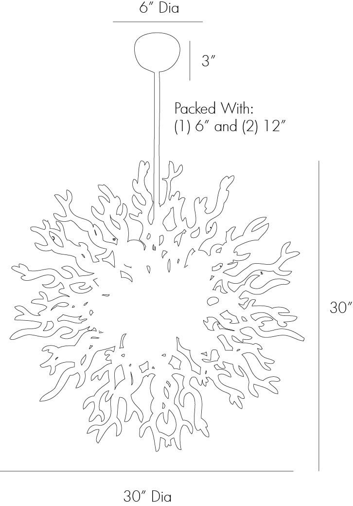 Sonia Large White Lacquer Chandelier
