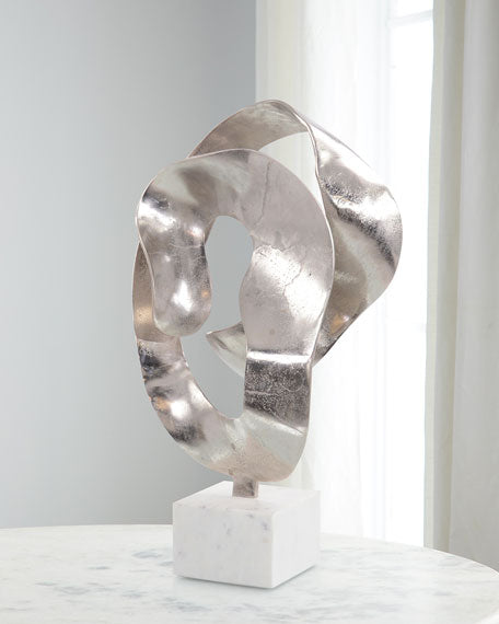 Winona Nickel Organic Looped Sculpture - Luxury Living Collection