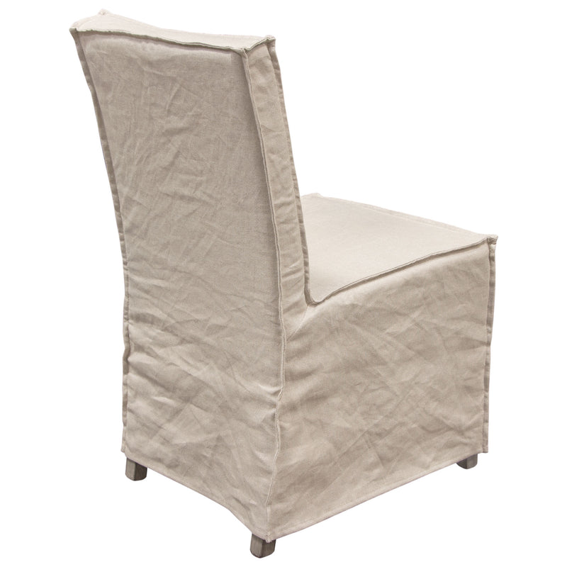 Alistair Sand Linen Removable Slipcover Chair (Set of 2)