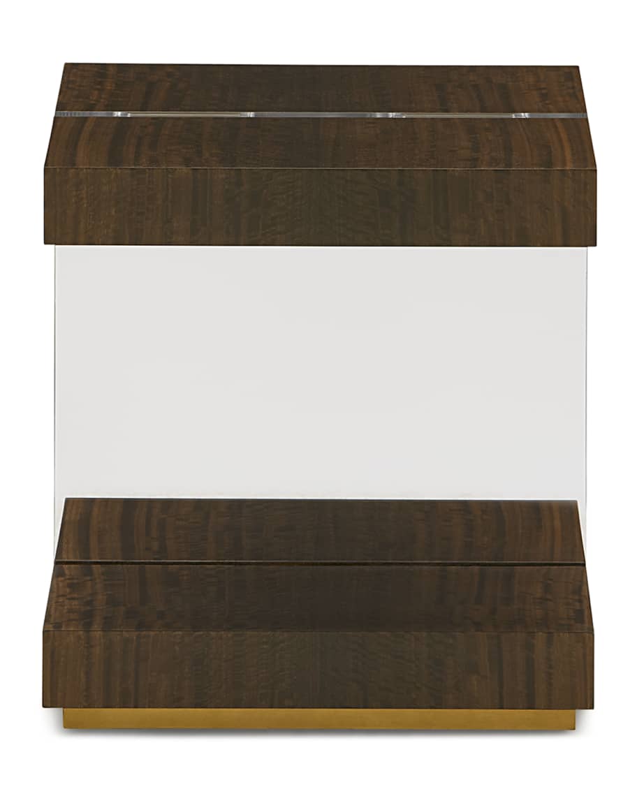 Lotus Smoked Eucalyptus Side Table - Luxury Living Collection