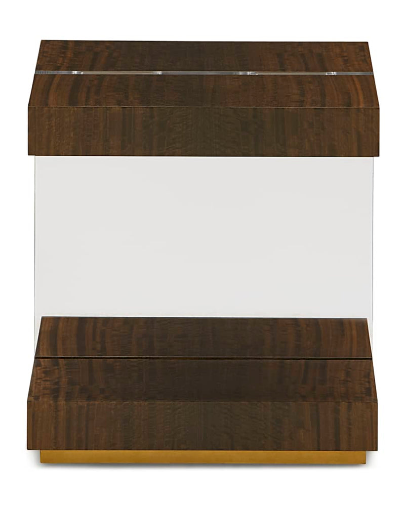 Lotus Smoked Eucalyptus Side Table - Luxury Living Collection