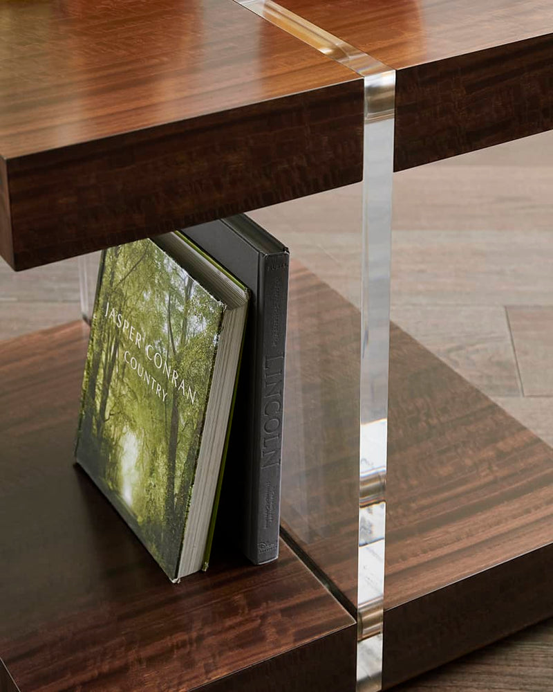 Lotus Smoked Eucalyptus Side Table - Luxury Living Collection