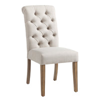 Sylvia Beige Fabric Side Chair (Set of 2)