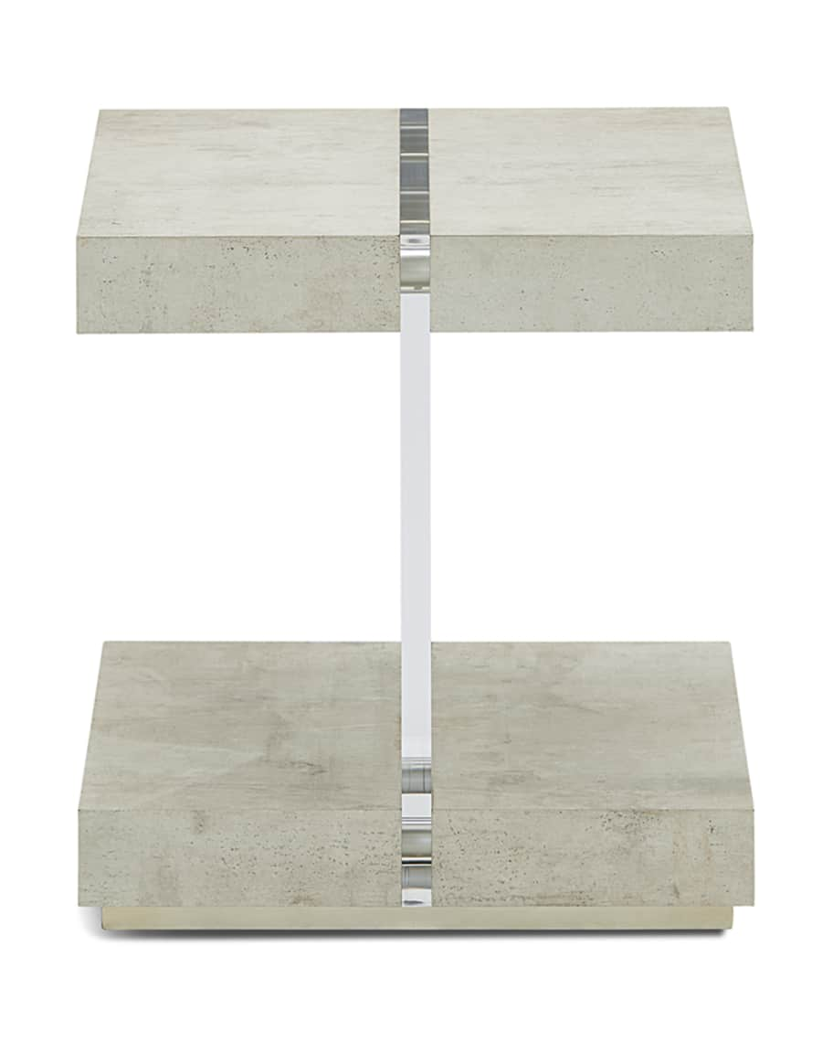 Lotus Tiza Gesso Side Table - Luxury Living Collection