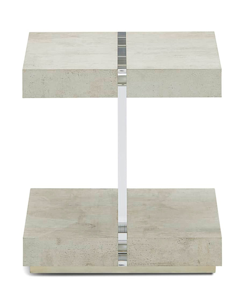 Lotus Tiza Gesso Side Table - Luxury Living Collection