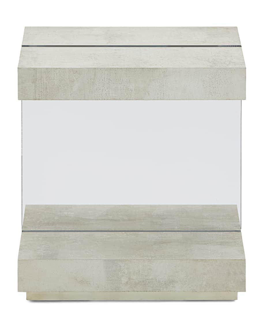 Lotus Tiza Gesso Side Table - Luxury Living Collection