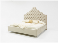 Jacinta Transitional Light Grey Fabric Bed