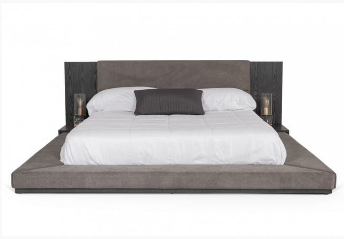 Jessamy Modern Dark Grey & Grey Wash Bed
