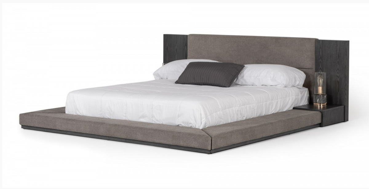 Jessamy Modern Dark Grey & Grey Wash Bed