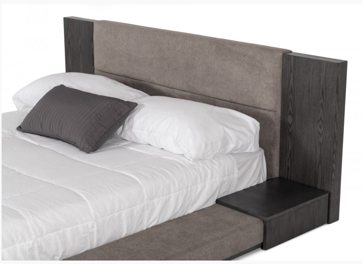 Jessamy Modern Dark Grey & Grey Wash Bed