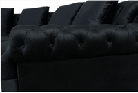 Damiana Modern Black Velvet Circular Sectional