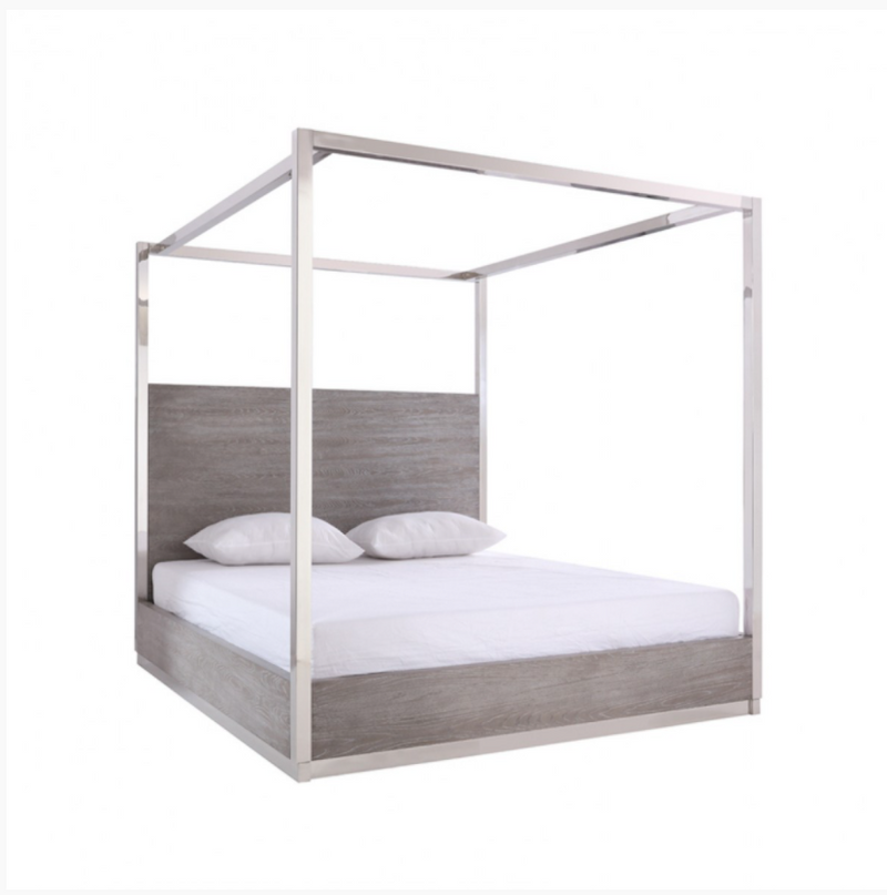 Lorcan Modern Grey Elm Veneer Bedroom Set