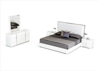 Maia Modern White Gloss Bed