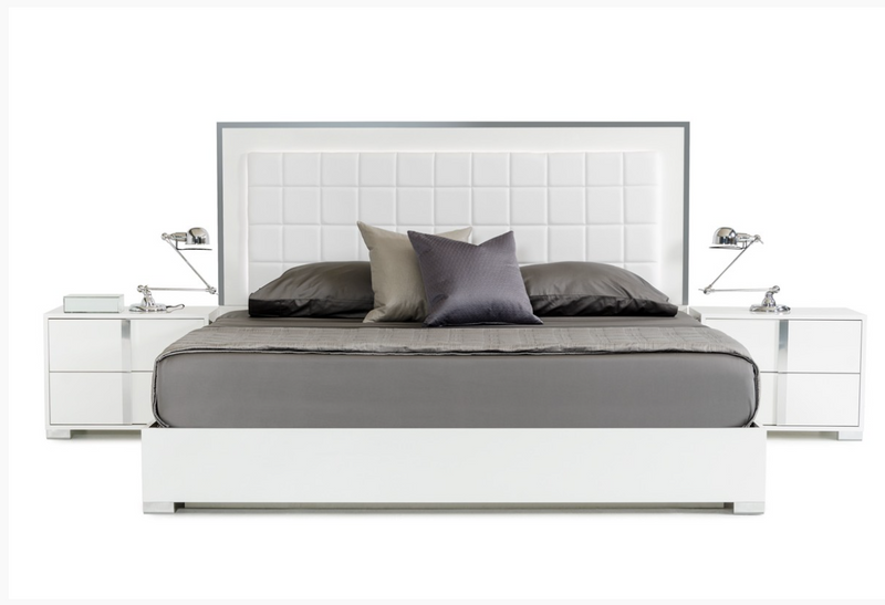 Maia Modern White Gloss Bed