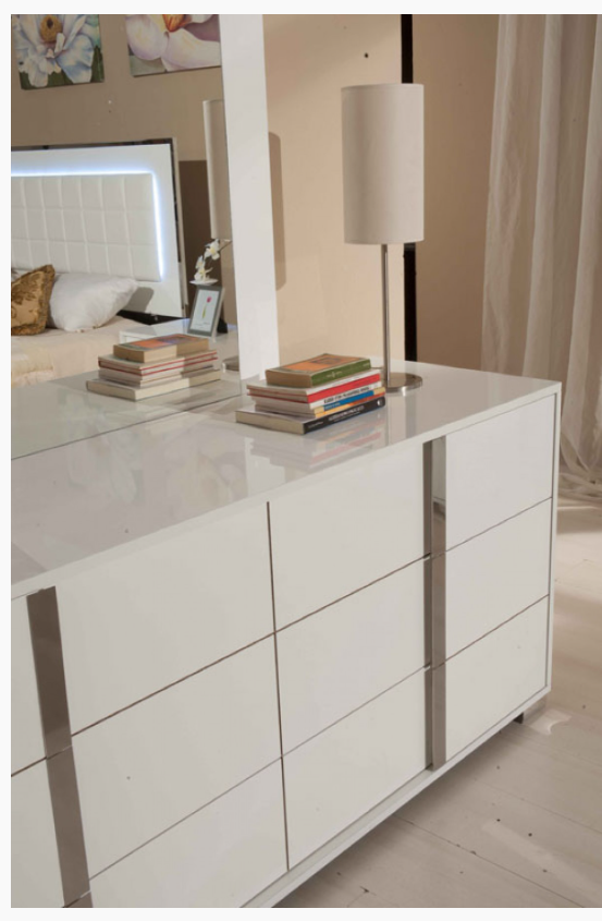 Maia Modern White Gloss Dresser