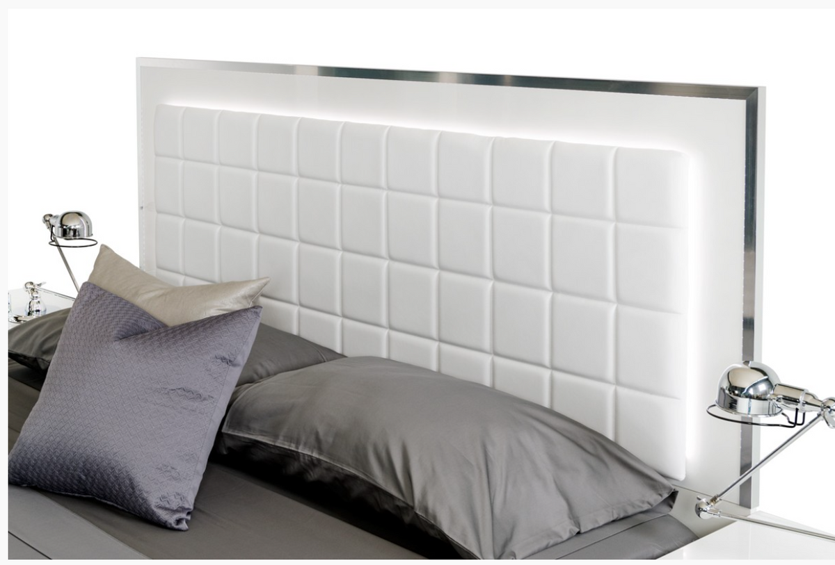 Maia Modern White Gloss Bed