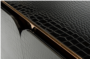 Delia Black Crocodile & Rosegold Modern Buffet