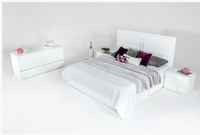 Niamh Modern White Gloss Bed