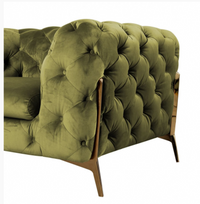 Bronte Transitional Green Fabric Chair