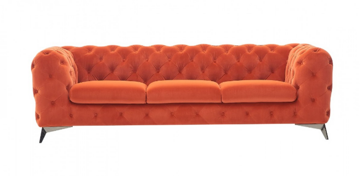 Clio Modern Orange Fabric Sofa