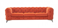 Clio Modern Orange Fabric Sofa