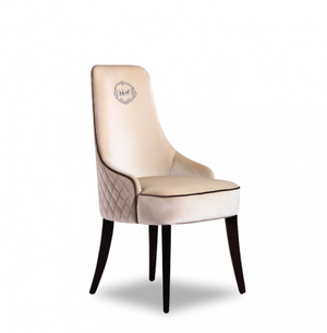 Damia Modern Off-White Velour Dining Chair