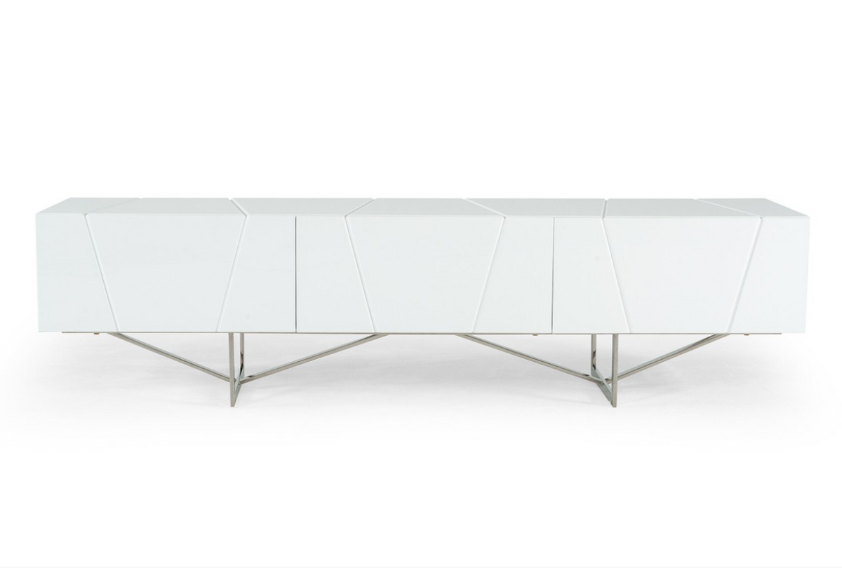 Darian White Gloss Modern TV Stand