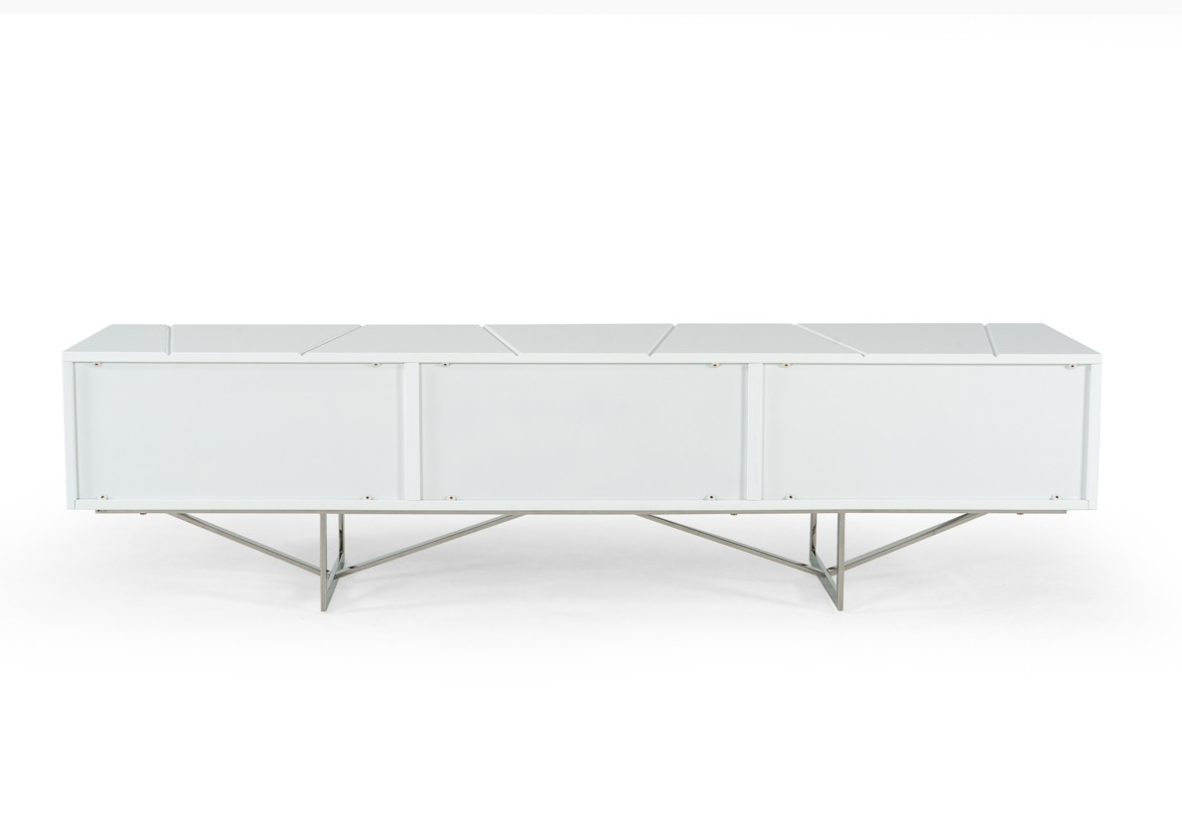 Darian White Gloss Modern TV Stand