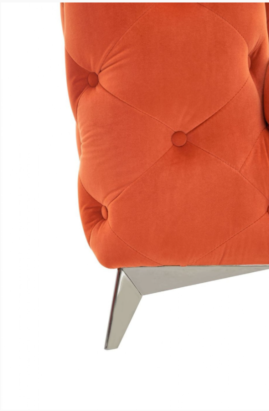 Clio Modern Orange Fabric Sofa