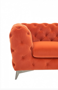 Clio Modern Orange Fabric Sofa