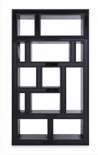 Calista Contemporary Black Ash Veneer Bookcase