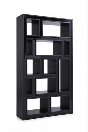 Calista Contemporary Black Ash Veneer Bookcase