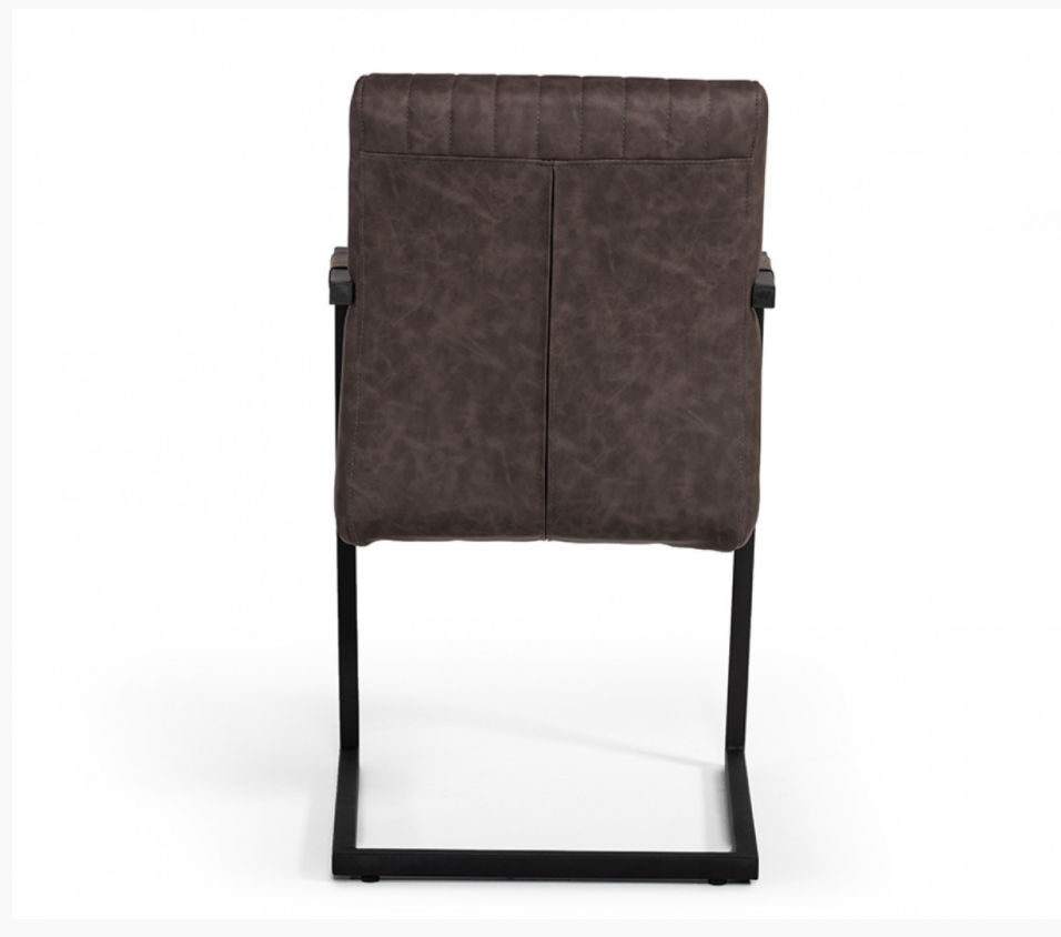 Wynn Modern Brown Leatherette Dining Chairs (Set of 2)