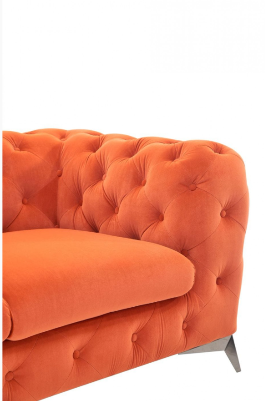 Clio Modern Orange Fabric Sofa