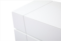 Darian White High Gloss Modern Dresser