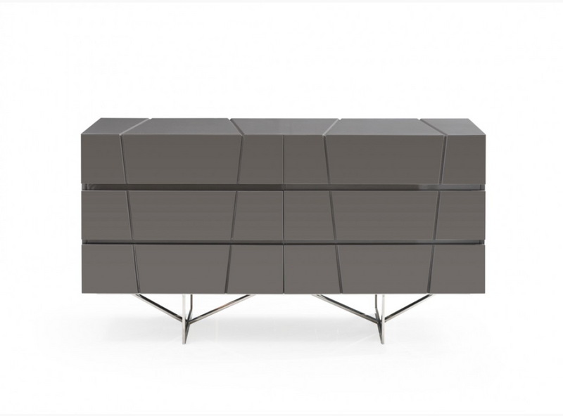 Darian Grey High Gloss Modern Dresser