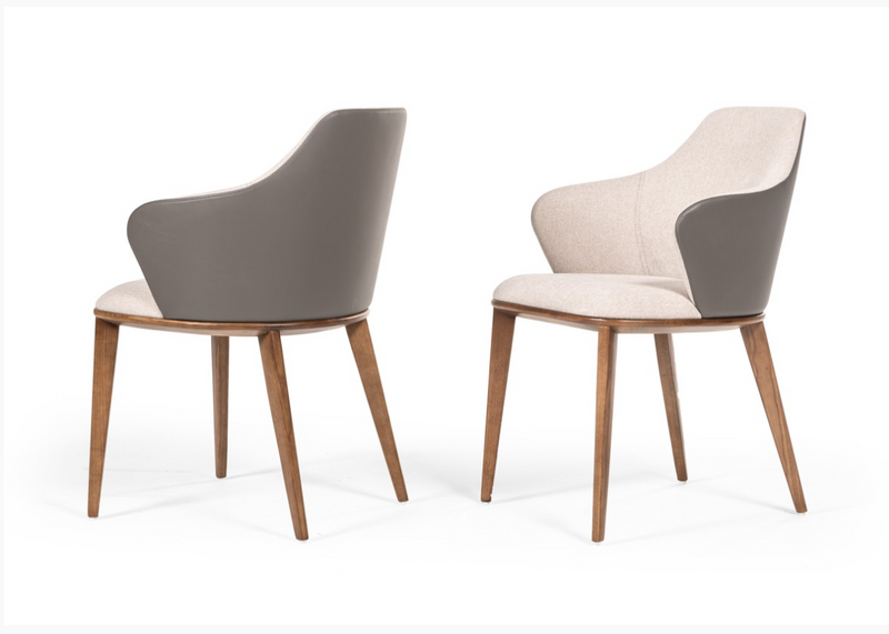 Elowen Modern Beige & Grey Dining Chair