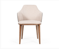 Elowen Modern Beige & Grey Dining Chair