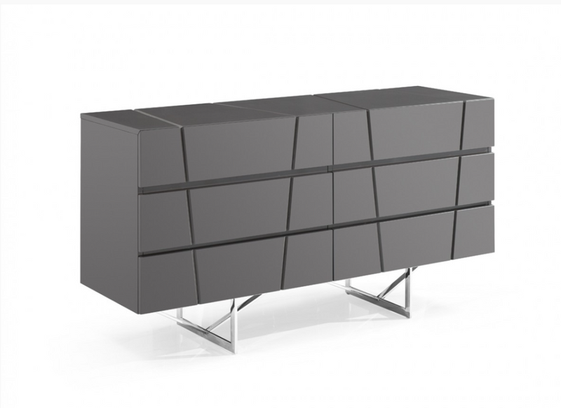 Darian Grey High Gloss Modern Dresser