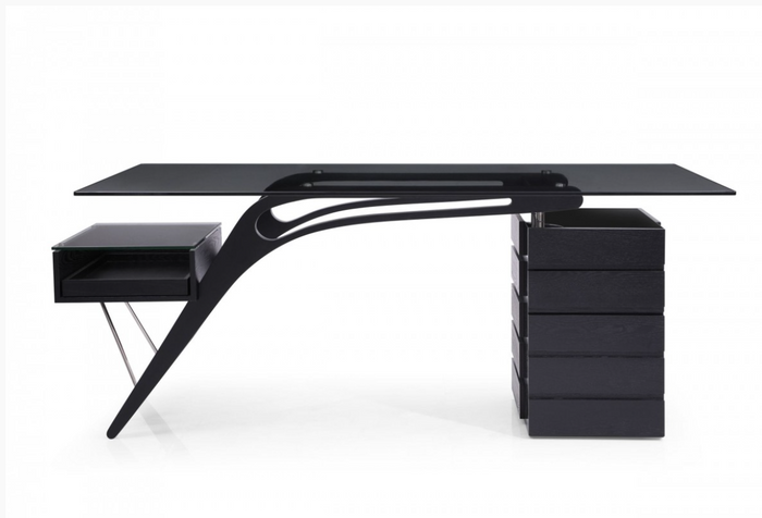 Calista Contemporary Black Ash Veneer Desk