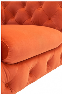 Clio Modern Orange Fabric Sofa